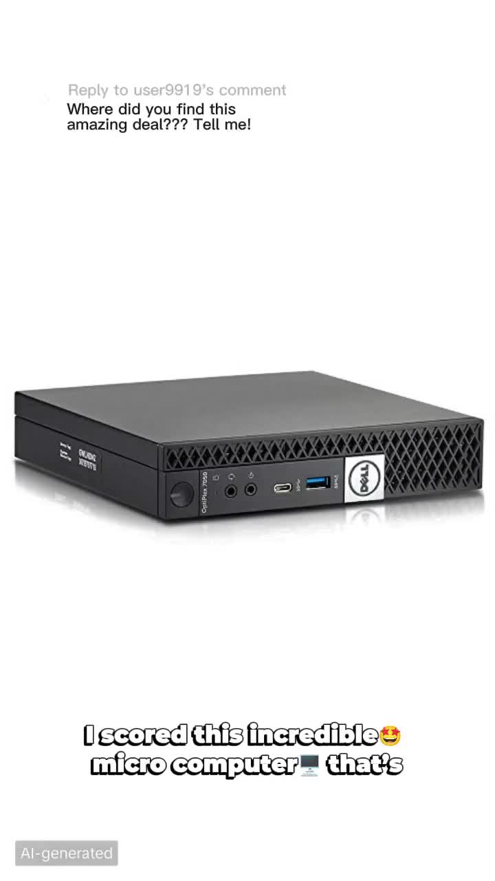 Discover the Dell OptiPlex 7050 Micro Computer – a space-saving desktop packed with Intel power, ...