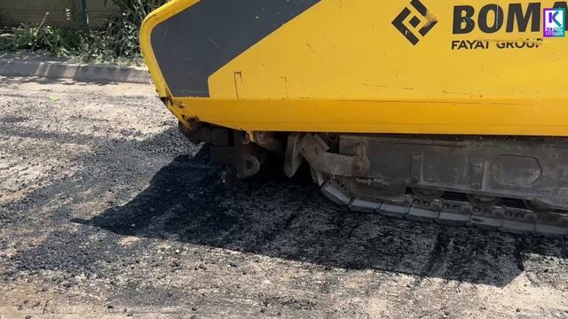 На улице Строителей дорожники приступили к укладке асфальта