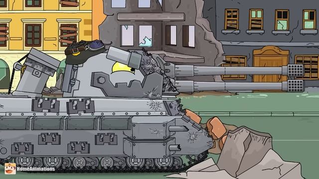 HomeAnimations – Мультики про танки  Как его ПОБЕДИТЬ МОНСТРА？ Китобой и Федор vs ГИБРИД - Мультики