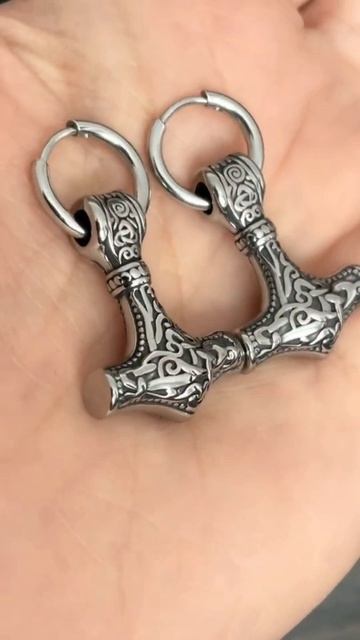 Мужские серьги-конго "Молот Тора" от StarfallShop
