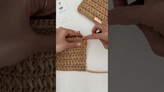 Красивый узор крючком 🌼 Вязание из рафии