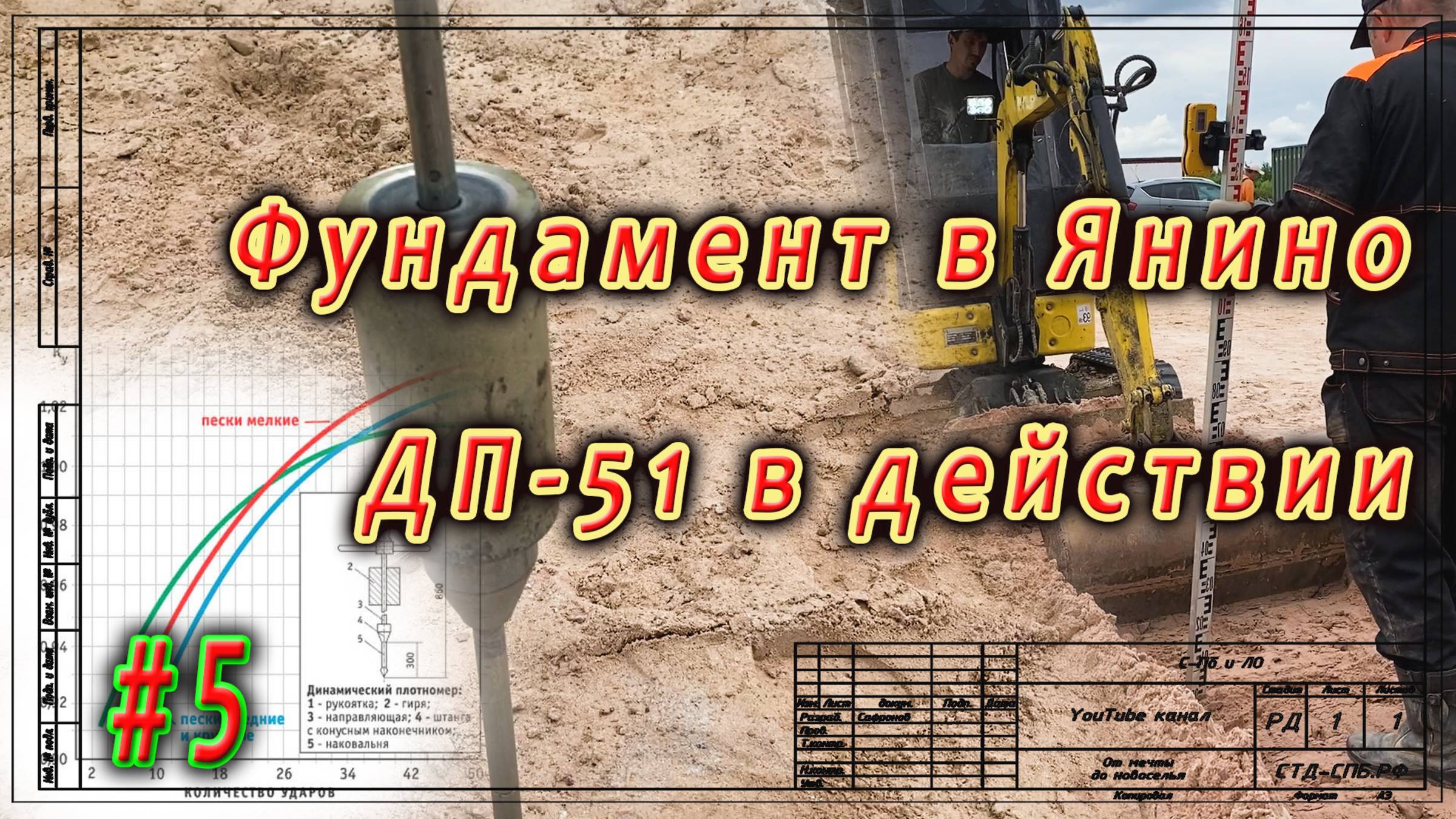 Фундамент в Янино. Как проверить уплотнение песка. ч.5