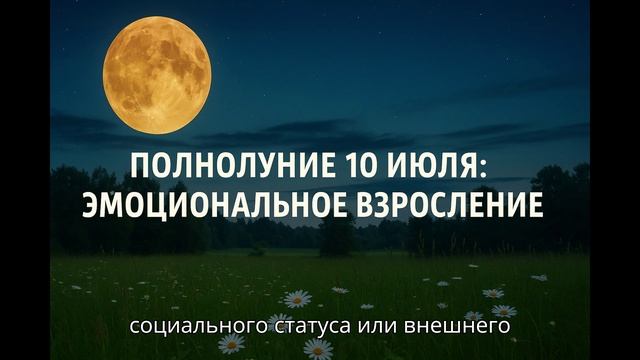 Полнолуние 10 июля 2025 — Эмоциональное взросление и переоценка ценностей