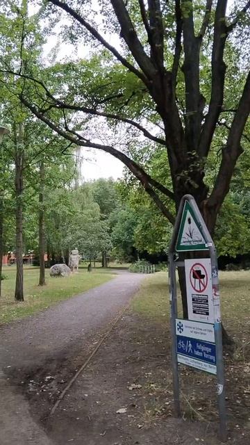 Утренняя прогулка в парке в Берлине