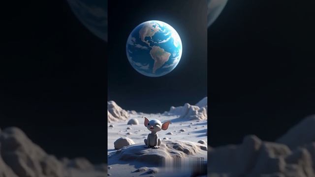 🌙🐱 Земной Кот + Лунная Кошка = Дружба под Восходом Земли!