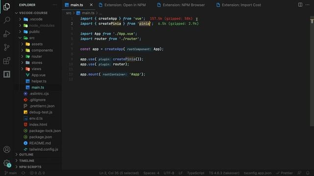 07-Working with NPM in VS Code