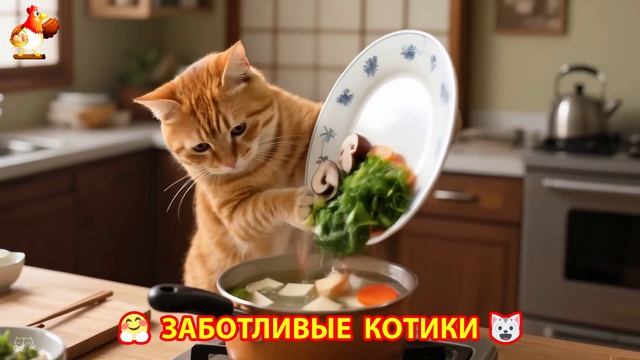 Заботливые котики спешат на помощь (145)