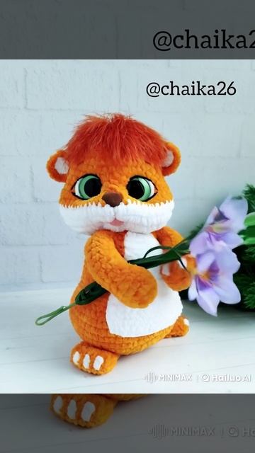 ХОМЯЧОК. ВЯЗАНАЯ ПЛЮШЕВАЯ ИГРУШКА РУЧНОЙ РАБОТЫ