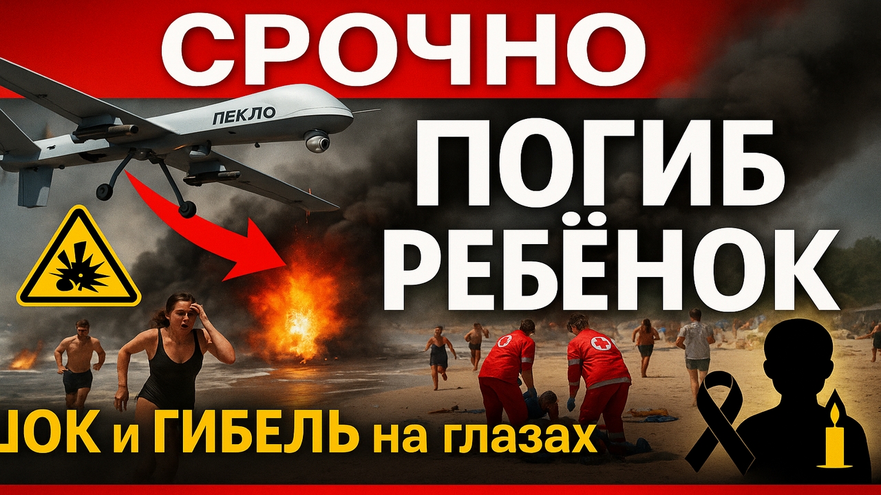 Срочно! Дрон «Пекло» атаковал пляж в Курске — погиб ребёнок, есть раненые