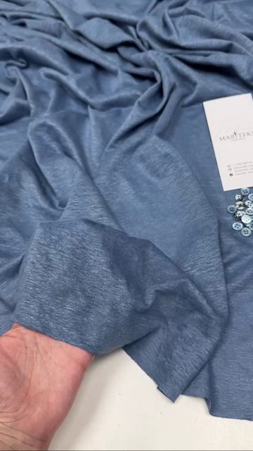 Льняной трикотаж Ralph Lauren. Цвет Ниагара