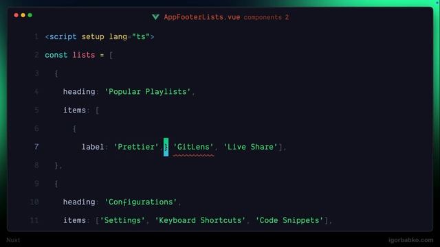 Nuxt Vue Платформа видео уроков #32 - Ссылки в подвале