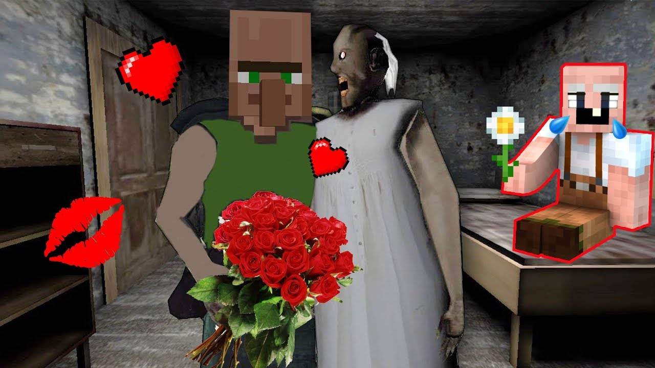 GRANDPA УЗНАЛ СЕКРЕТ ЛЮБВИ БАБКИ ГРЕННИ В МАЙНКРАФТ НУБИК В MINECRAFT ТРОЛЛИНГ ЛОВУШКА GRANNY