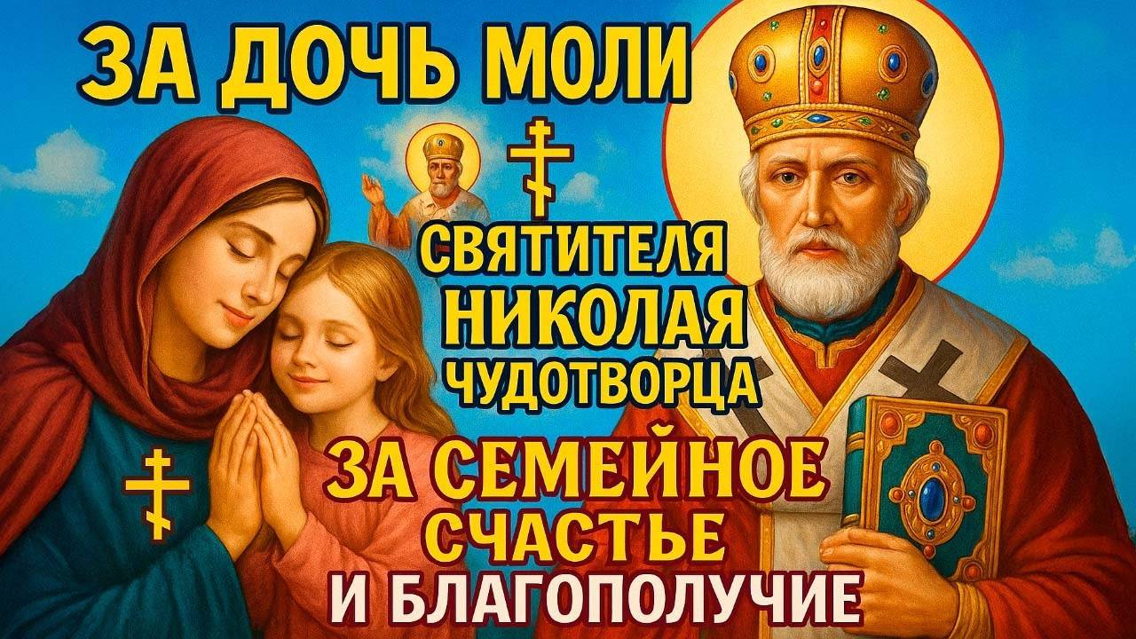ЗА ДОЧЬ МОЛИ СВЯТИТЕЛЯ НИКОЛАЯ ЧУДОТВОРЦА ЗА СЕМЕЙНОЕ СЧАСТЬЕ И БЛАГОПОЛУЧИЕ. Сильная мамина молитва