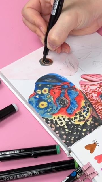 🐠 Новый урок в творческом клубе Dari Art - сегодня рисуем маркерами!
#dariart_клуб