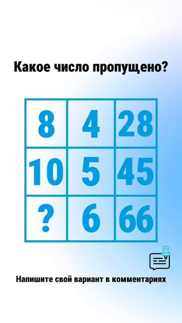 Математическая загадка: найди недостающее число