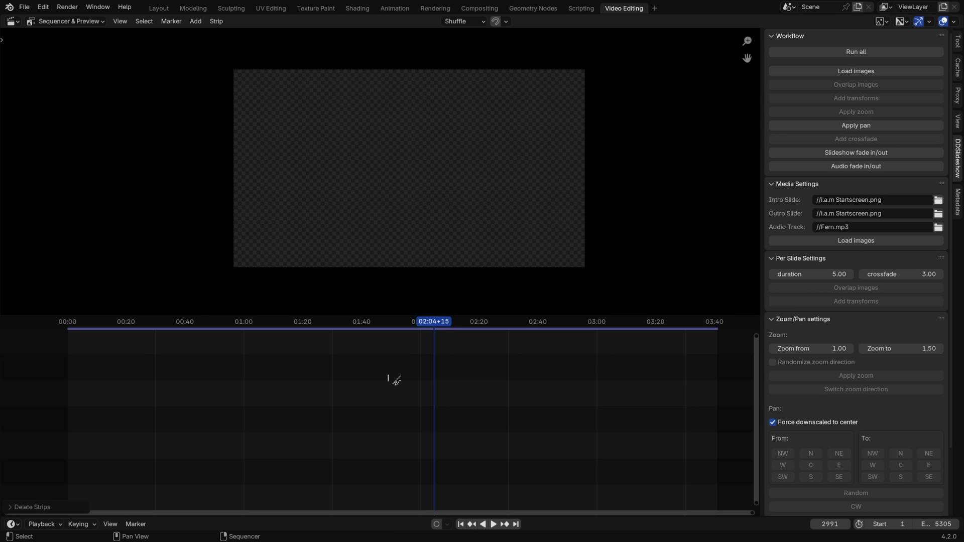 Blender DDSlideshow