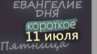 11 июля, Пятница. Апостольский пост Евангелие дня 2025 короткое!