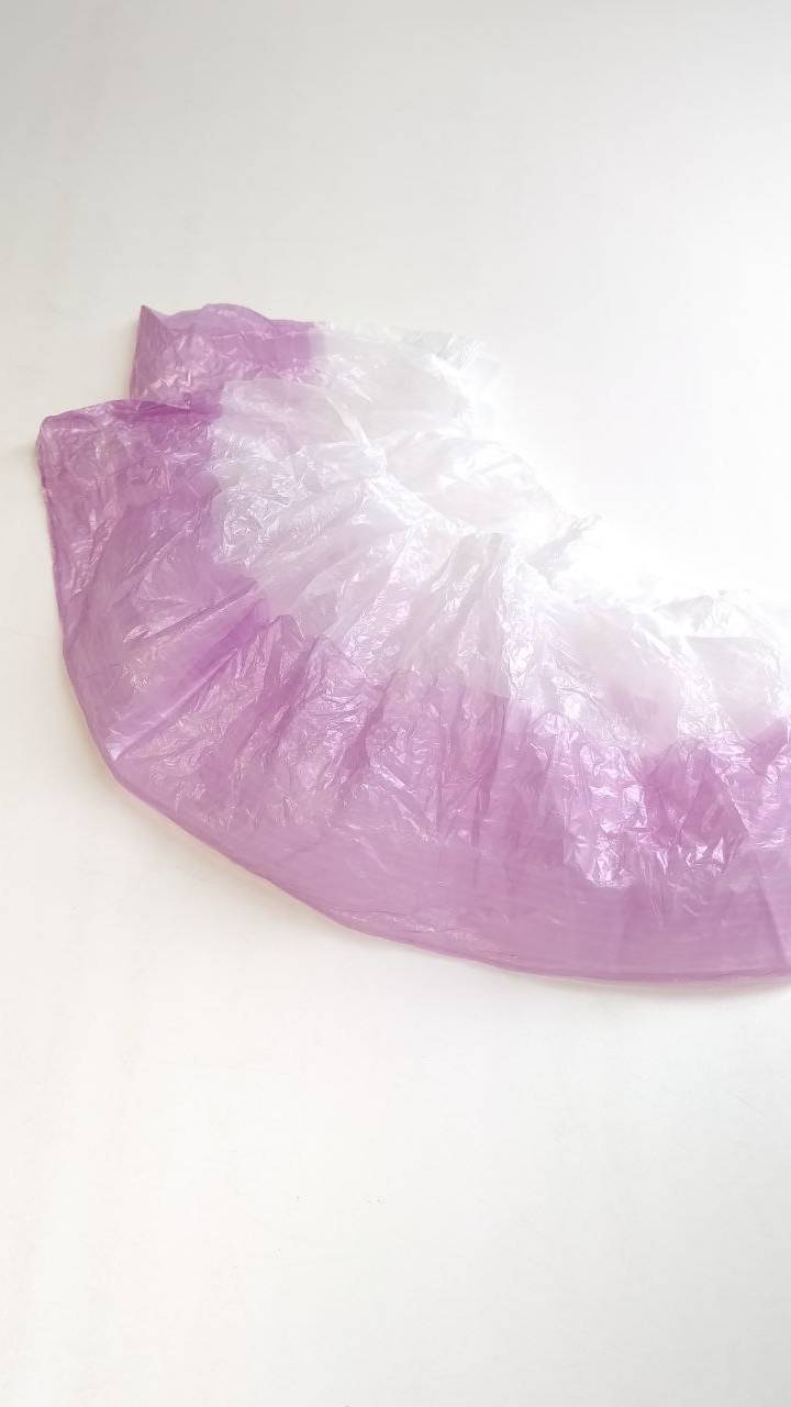 Бахилы фиолетовые с двойной подошвой и 1-ой одинарной резинкой, 4г, Ника Профи