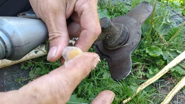 смазка редуктора на бензо триммере