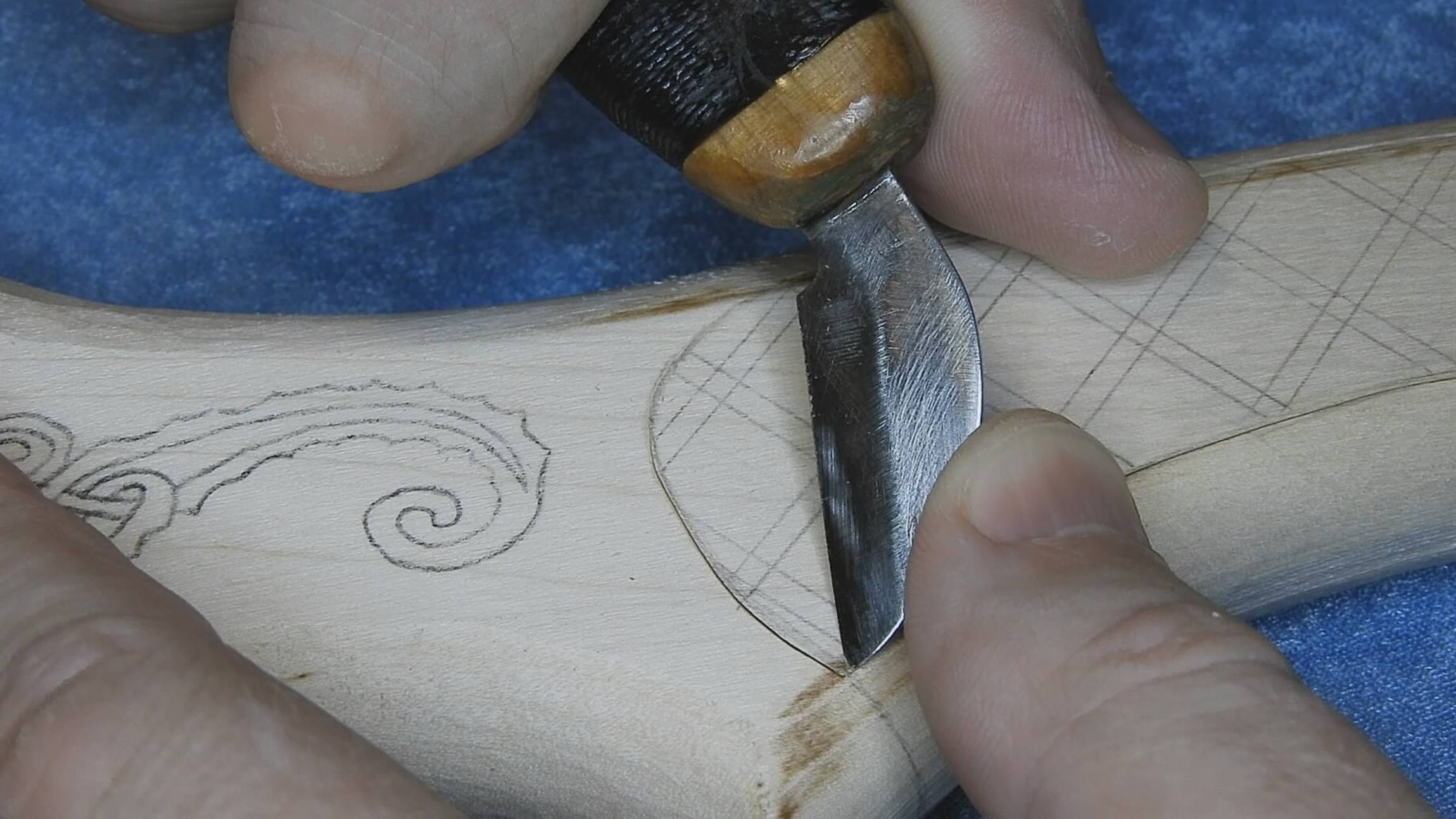 Плетенка на топорище «КОНЁК МОРСКОЙ» #17 / A drawing on an Ax