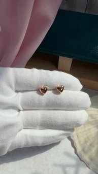 Серьги-гвоздики "Love" 8 мм., Xuping Jewelry