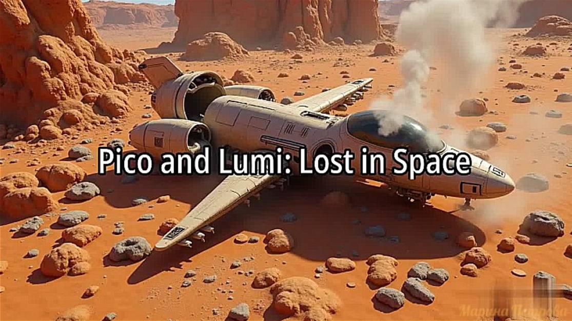 Pico and Lumi Lost in Spase (создано в нейросети magiclight.ai)
