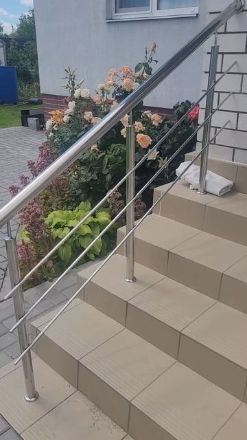 Перила из нержавеющей стали I Перильное ограждение на крыльцо I Перила из нержавейки