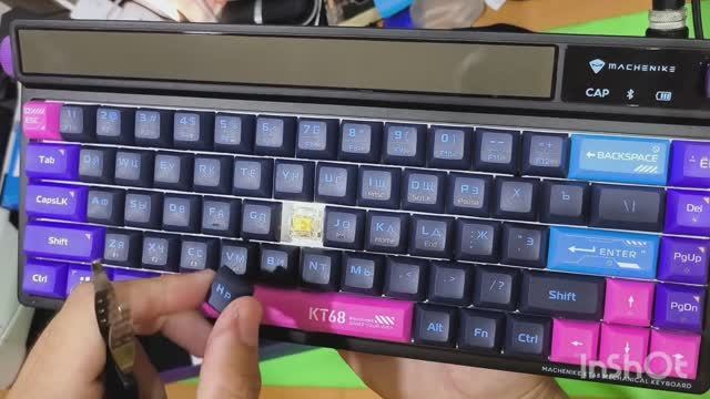 Клавиатура игровая Machenike KT68 Smart Screen беспроводная 68 клавиш