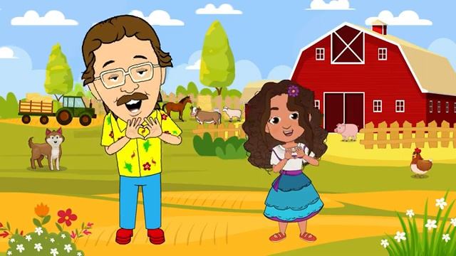 Песенка для детей_мультфилм_I Love To Learn New Words in Spanish Farm Words In English and