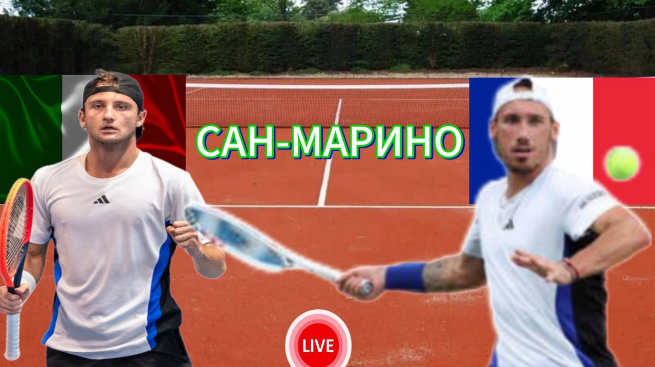 ТЕННИС ТУРНИР В САН-МАРИНО.  АРНАБОЛЬДИ Ф. - ЖАКЕ К.  ПРЯМАЯ ТРАНСЛЯЦИЯ