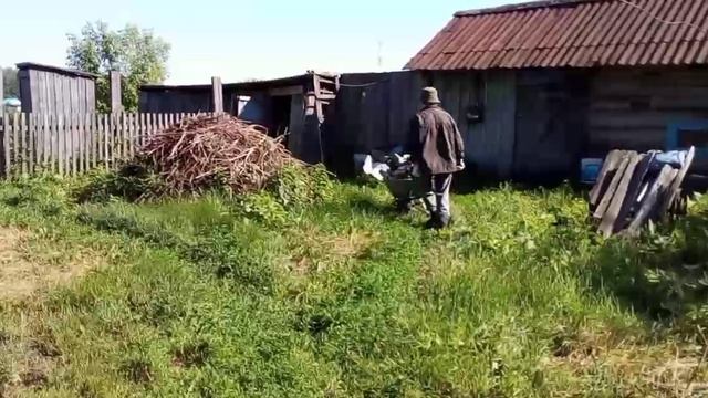 Заготовка дров на зиму для родителей в деревне.🏡