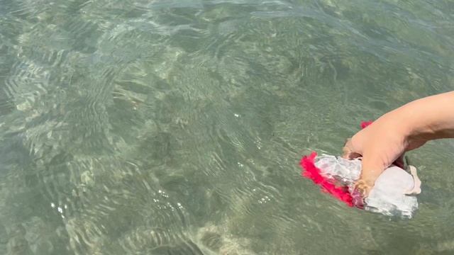 Буша купается с огромной гусеницей