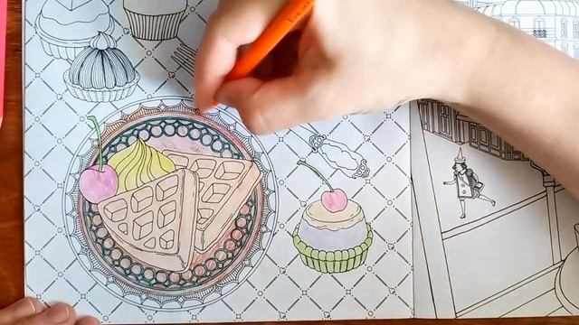 Раскрашиваем десерты Антистресс раскраски