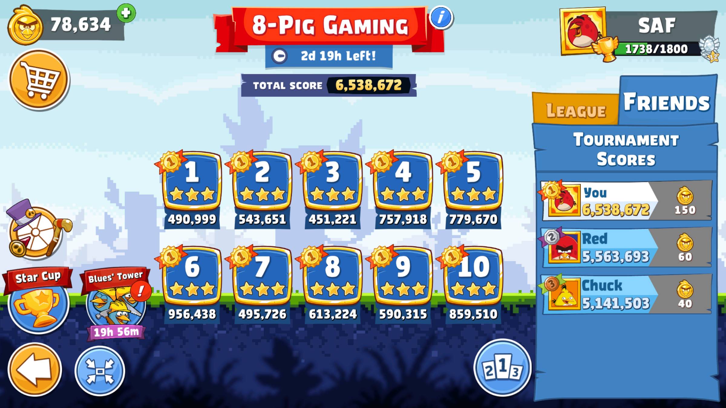 Angry Birds Friends. 8-Pig Gaming. Все уровни 3 звезды. Прохождение от SAFa