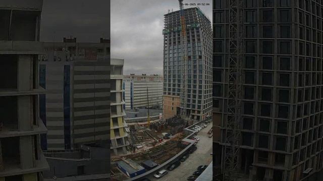 Таймлапс строительства GAGARIN CITY (Гагарин Сити) Новосибирск июнь 2025