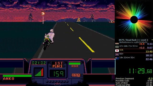 "Road Rash 3": "Level 3" speedrun in 21:30.2 IGT [WR]