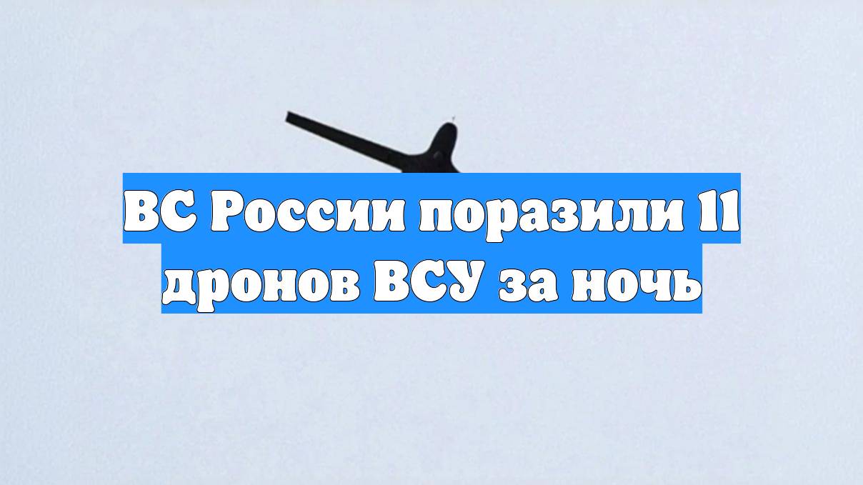 ВС России поразили 11 дронов ВСУ за ночь