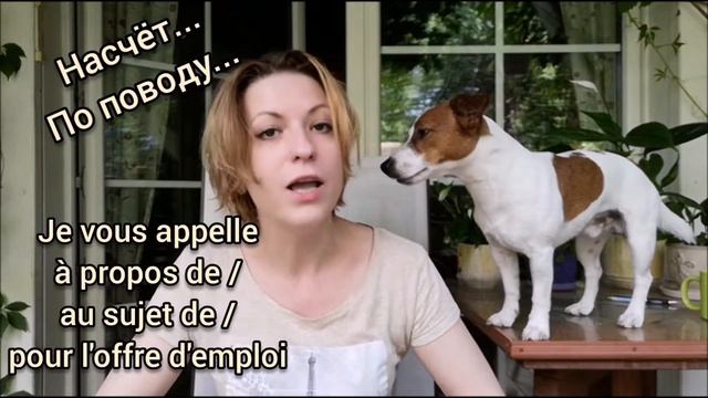 Как по-французски: "Я вам звоню насчёт/по поводу работы" | видеоуроки по-французскому языку