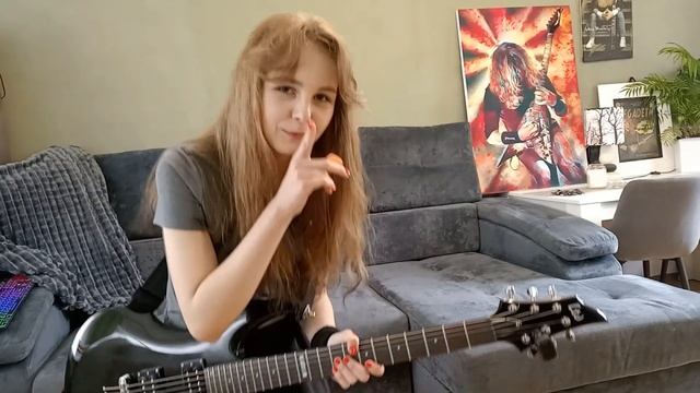 Соло на электрогитаре. Алексия - 12 лет. Ozzy Osbourne - Mr. Crowley. Cover