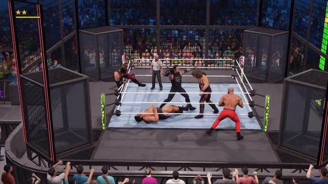 Elimination Chamber - Braun Strowman, Kane, Bautista, André the Giant, The Undertaker, Kevin Nash.