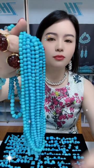 20250713-10 Natural Sleeping Beauty Turquoise Bead String: Weaving a Wrist Poem of Fantasy Blues