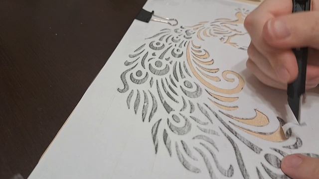 Жар-птица 🦚 Трафарет своими руками. Рисунок по трафарету.  Творчество в ускоренном виде