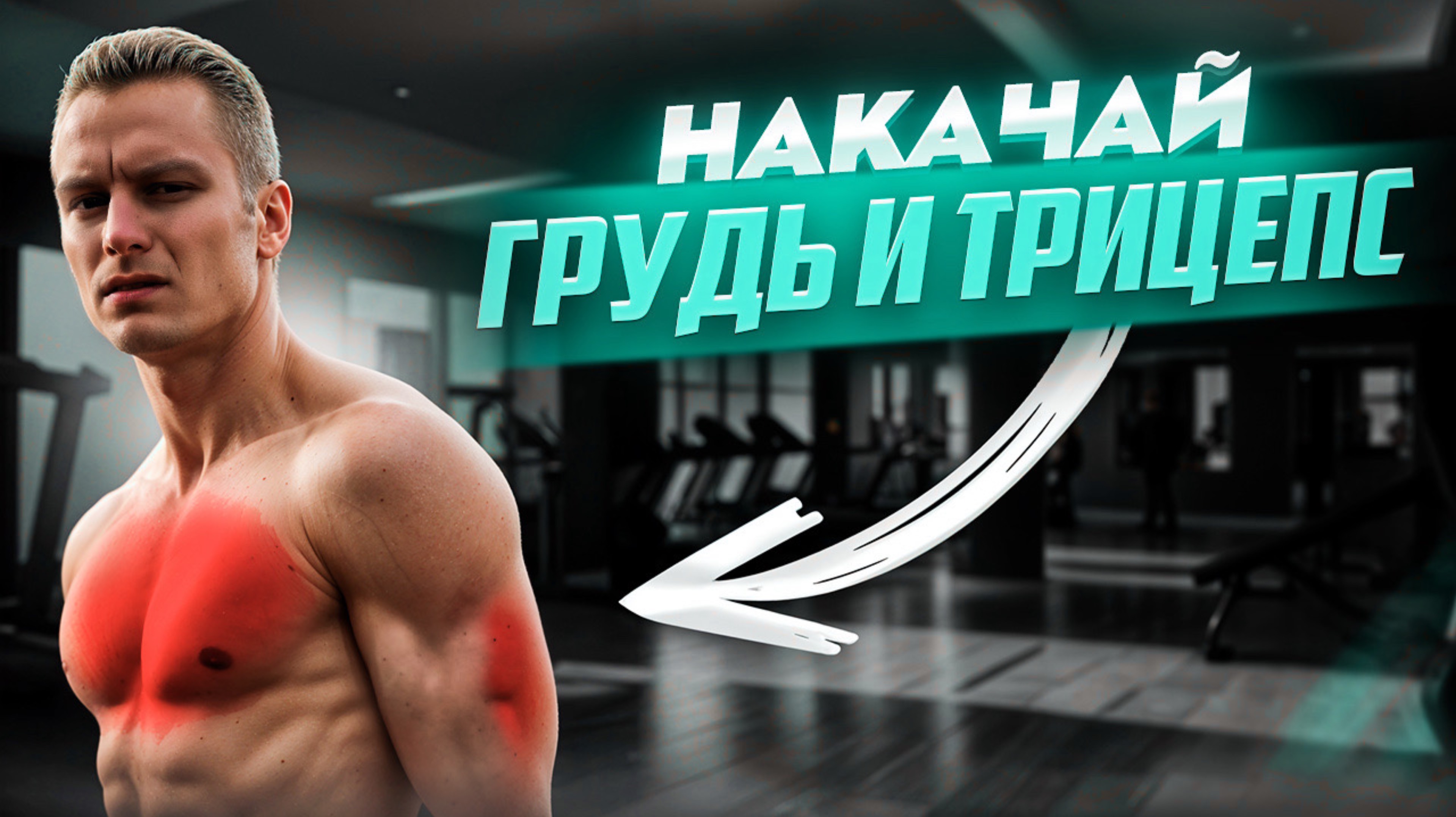 Тренировка грудных мышц и трицепса в тренажерном зале