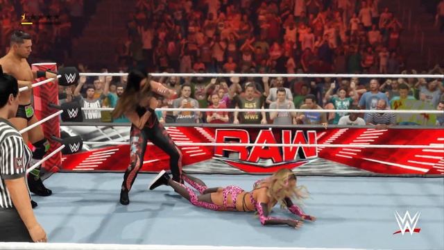 The Miz & Tamina VS R-Truth & Carmella - Monday Night Raw - WWE 2K23 #224