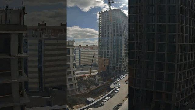 Таймлапс строительства GAGARIN CITY (Гагарин Сити) Новосибирск май 2025