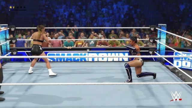 Angel & Ronda Rousev VS Butch & Xia Li - SmackDown - WWE 2K23 #228