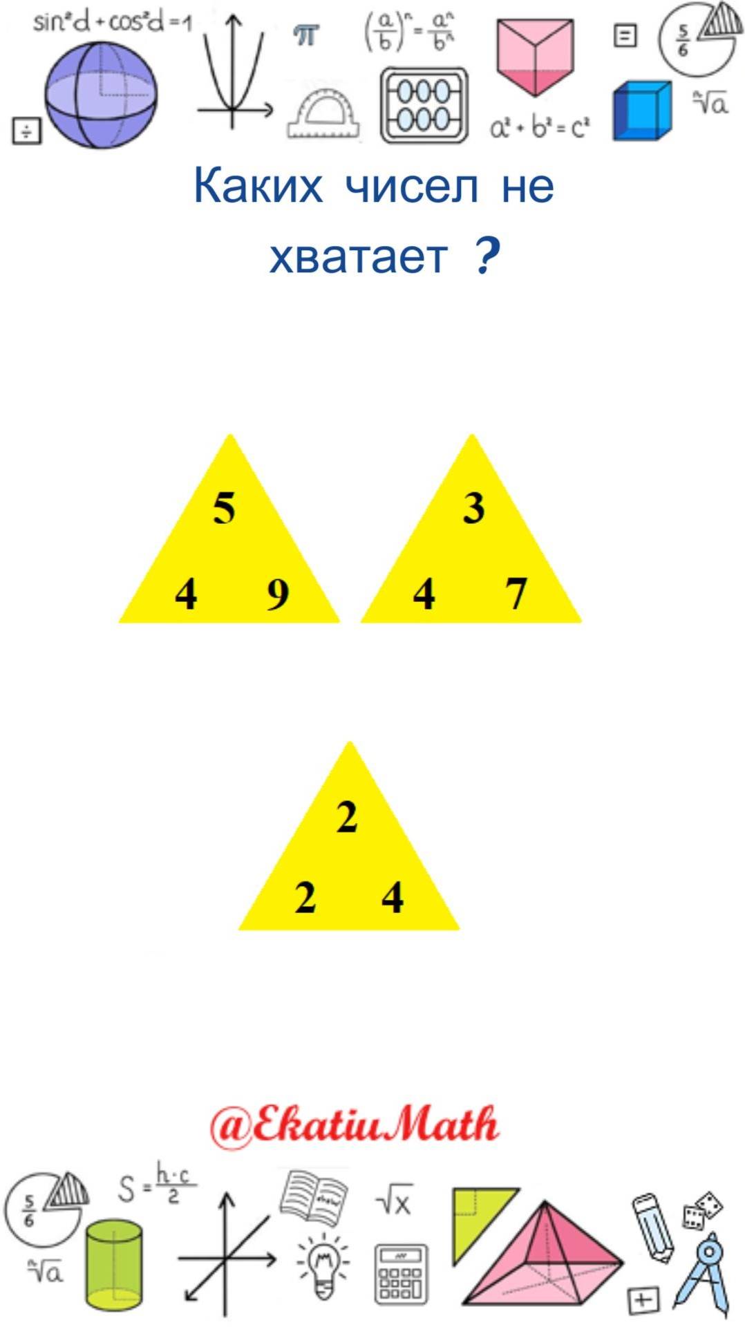 Каких чисел не хватает? #EkatiuMath #математика #логика