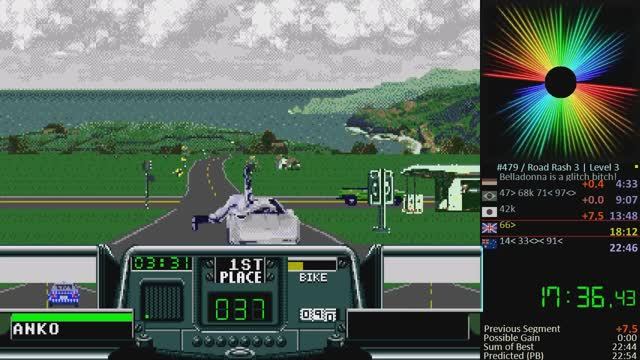 Спидран «Road Rash 3» в категории «Level 3» за 21:30.2 IGT [WR]