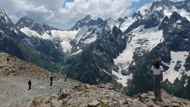 Домбай гора смотровая третья станция
