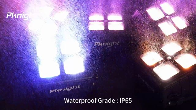 Брендовые светильники CNPknight, 4×20W RGBWA+UV, групповая регулировка, WiFi, защита IP65.